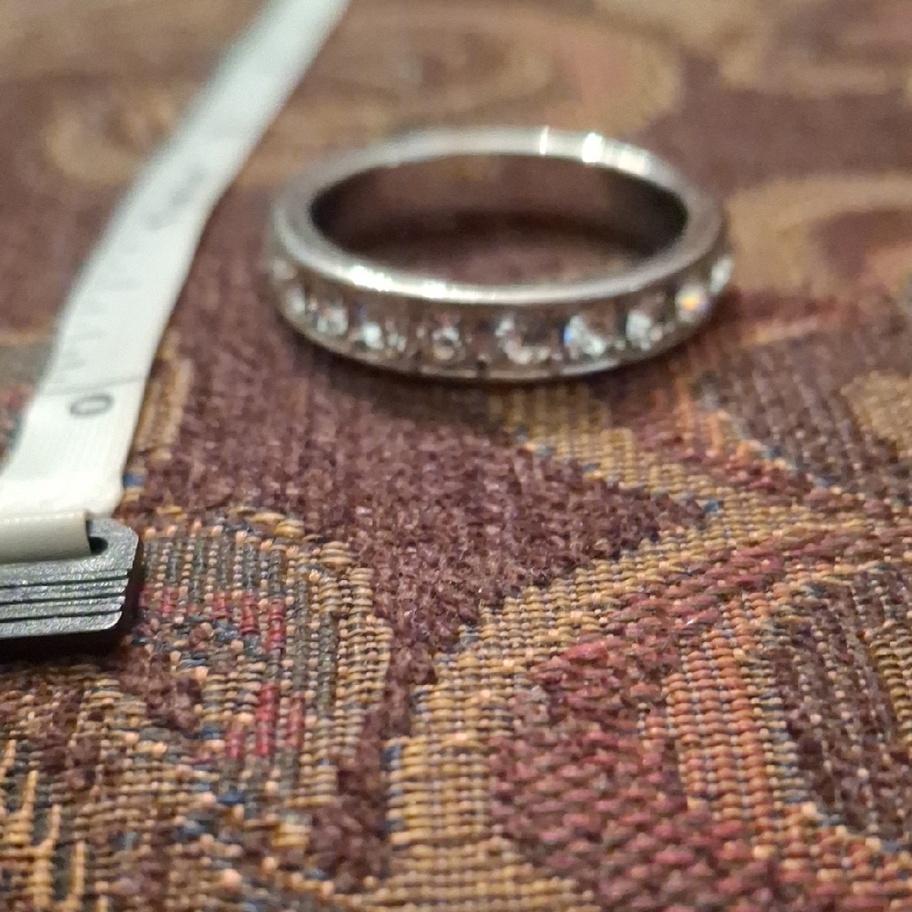 Silver Ring with Clear Stones